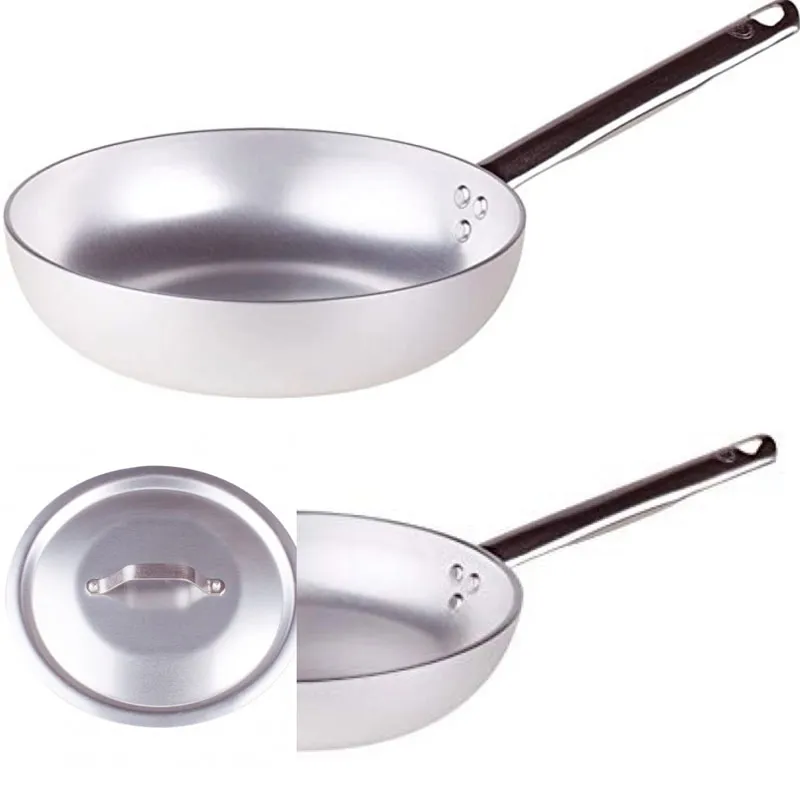 Padella in alluminio cm. 40 con coperchio Agnelli 2