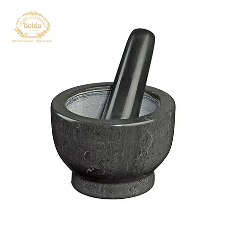 Mortaio in marmo nero Cilio