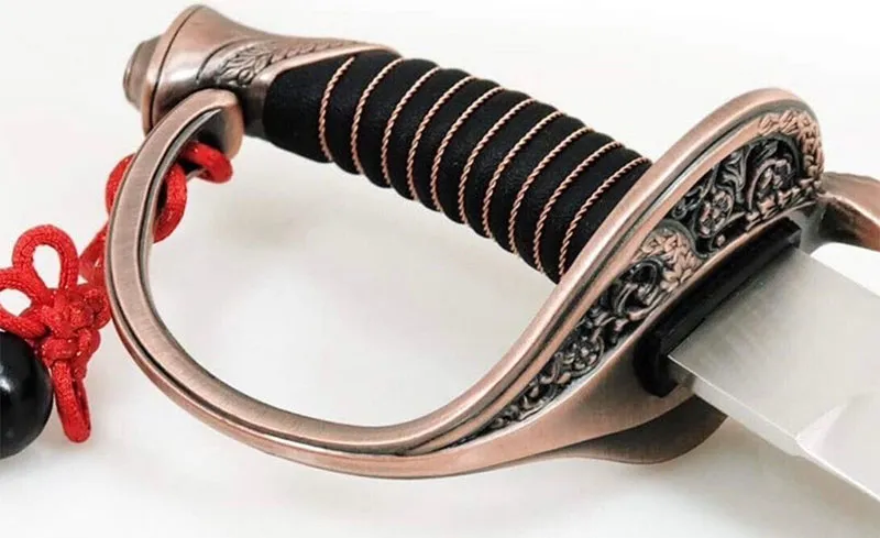 Sciabola champagne sabrage manico bronzo Fox 2