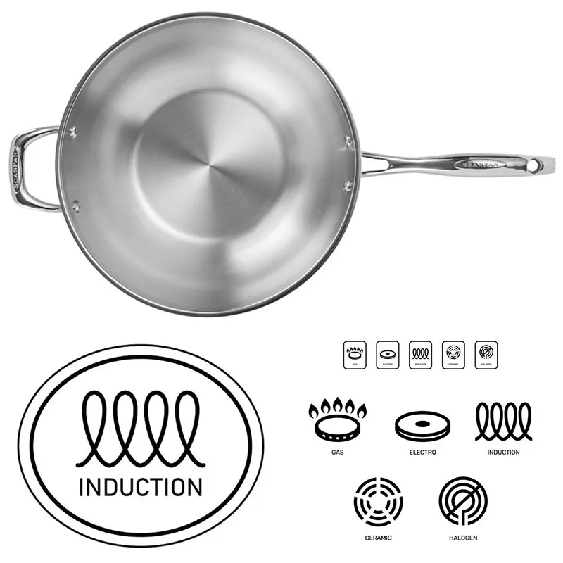 Wok in acciaio per induzione Scanpan 2